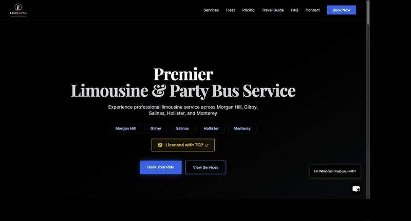 Limo Scene LLC homepage, built by GS46 Tech